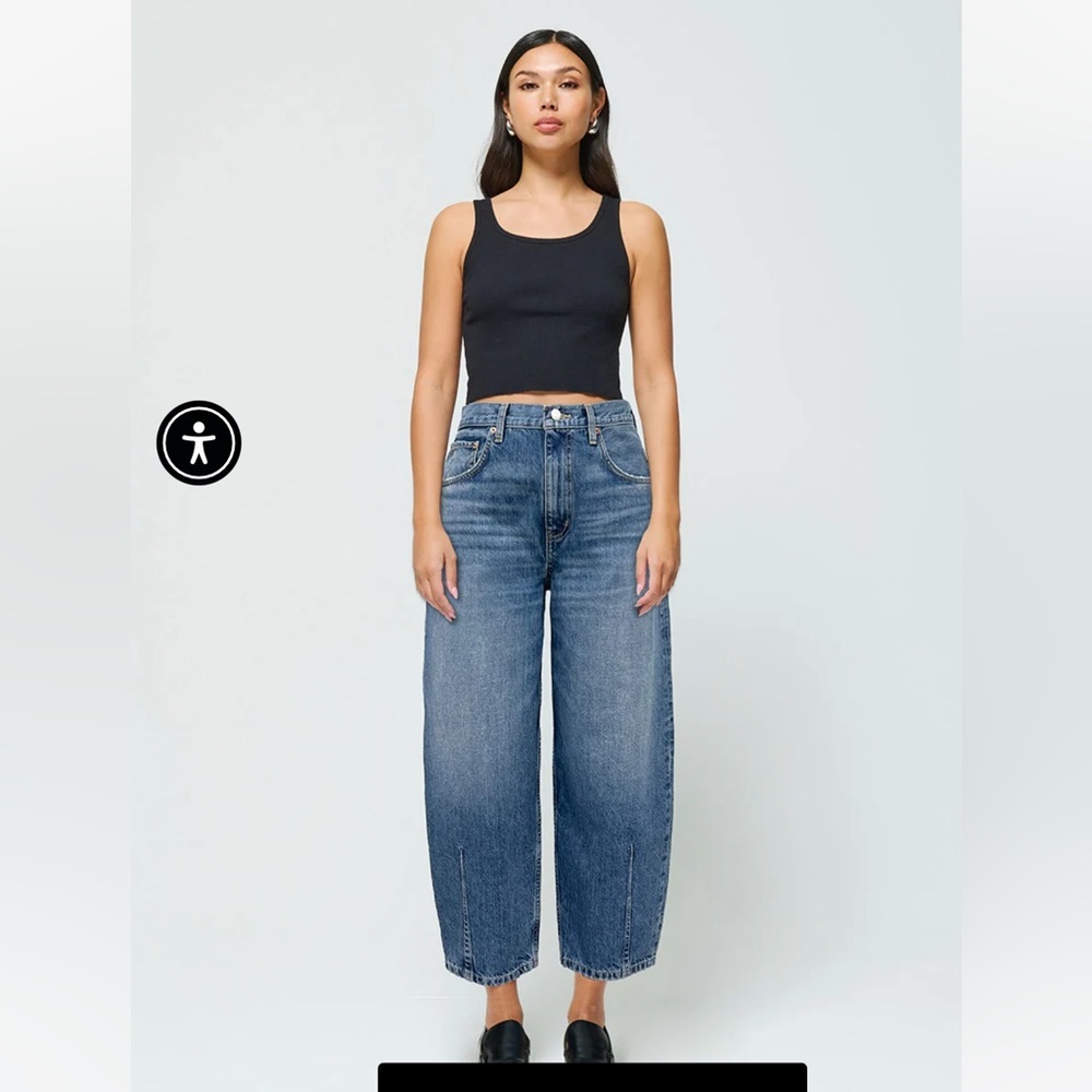 Etica High-Rise Wide Leg Jeans in Medium Blue